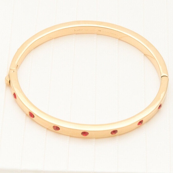 NIB Kate Spade Set In Stone Red Crystal Bangle - Picture 6 of 7